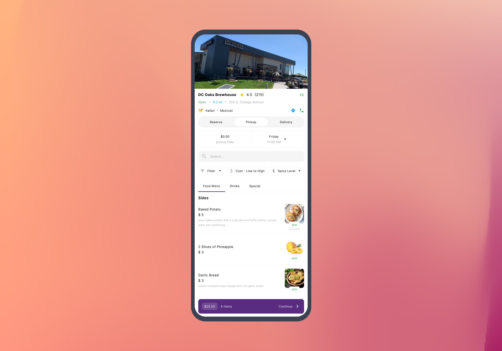 Guest booking and dining experience with Biova