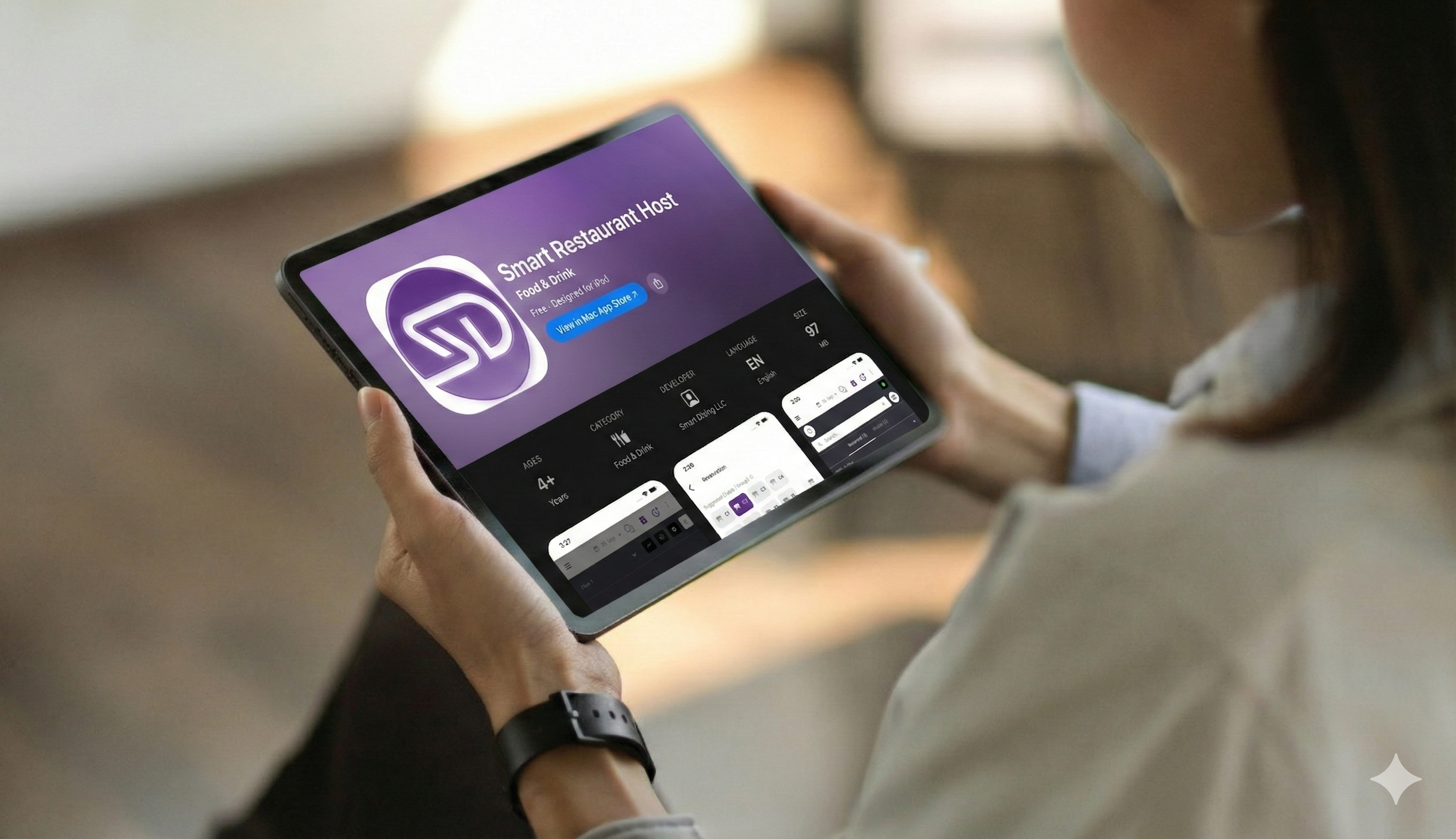 Guest booking a table with Biova on mobile